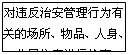 文本框: 对违反治安管理行为有关的场所、物品、人身、公民住宅进行检查