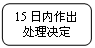 圆角矩形: 15日内作出处理决定