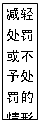 文本框: 减轻处罚或不予处罚的情形