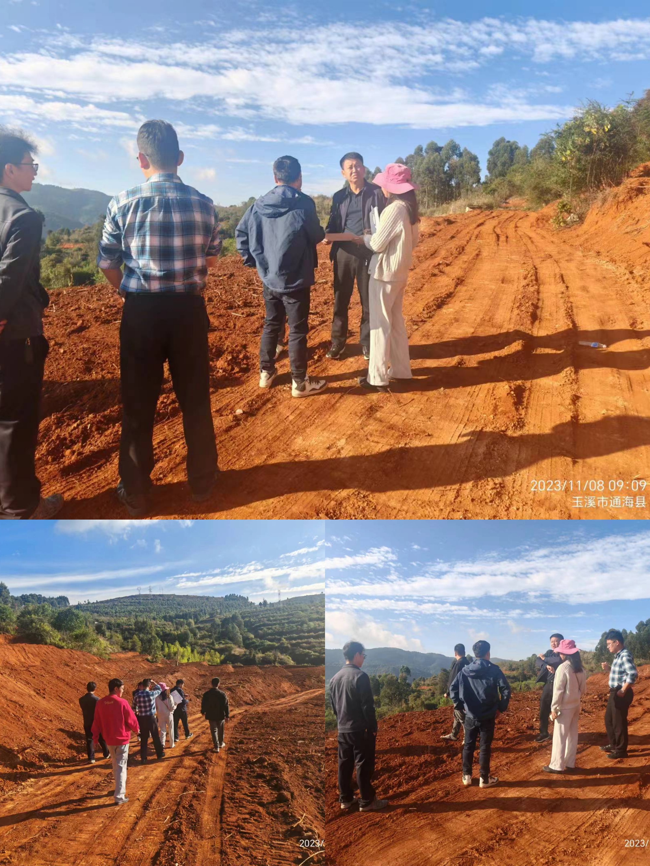 刘副县长到杨广镇大新查看玉溪市通海县杨广镇大新村土地整治(补充